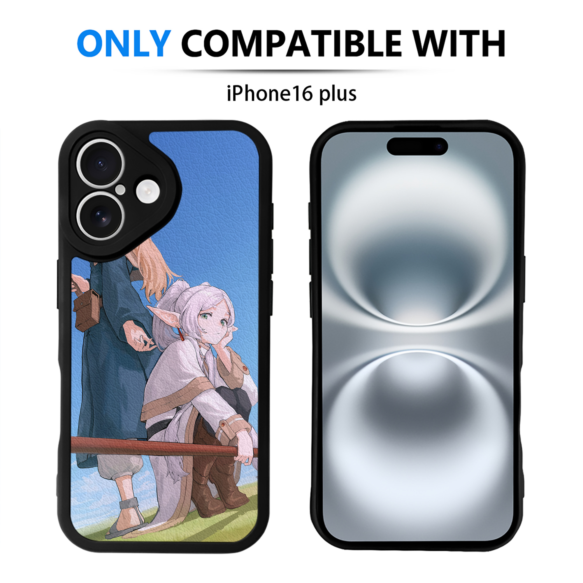 （画像用） 葬送のフリーレン Frieren 【iPhone 16シリーズ対応】シリコンスマホケース（レザー調） 材質：シリコン